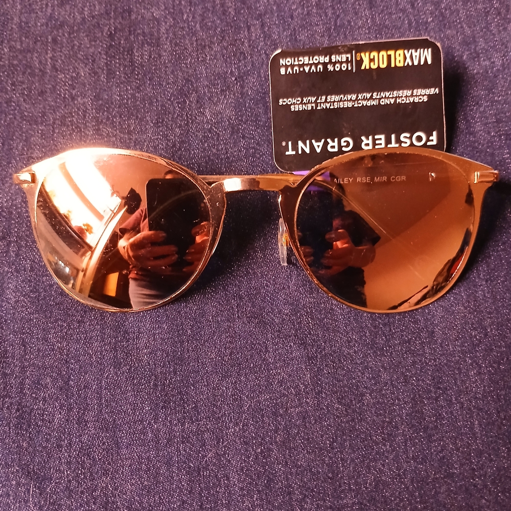 Foster Grant Shiny Gold Sunglasses